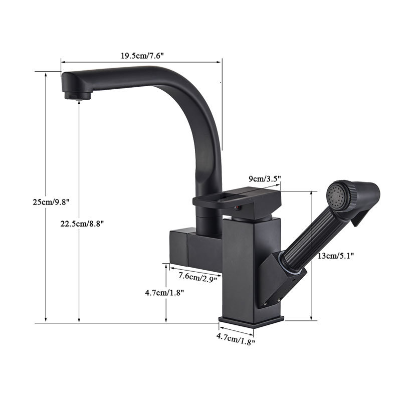 Kitchen Faucets Led or Not Black Faucet Pull Out Bidet Spray Deck Mount Hot Cold Mixer Tap 360 Rotation Swivel Bathroom Sink Crane
Kitchen Faucets Led or Not Black Faucet Pull Out Bidet Spray Deck Mount Hot Cold Mixer Tap 360 Rotation Swivel Bathroom Sink Crane