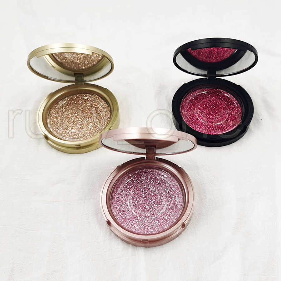 Rose Gold Round Eyelash Packaging Boxes With Mirror False Eyelashes Packaging Box Plastic Lashes Box Empty Eyelash Box Case 37setyle