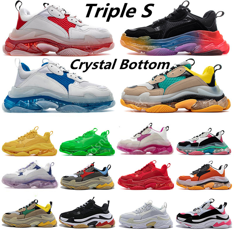 Top Paris Triple S sneakers Running Shoes 17FW for men Women Triple-S Old Dad Platform Black White Crystal clear sole Bottom Fashion Trainers, Shoes box
Top Paris Triple S sneakers Running Shoes 17FW for men Women Triple-S Old Dad Platform Black White Crystal clear sole Bottom Fashion Trainers, Shoes box
