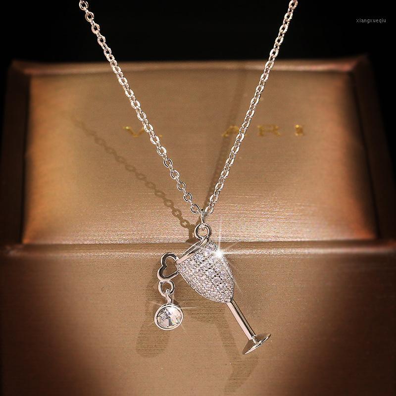 Pendant Necklaces RICKI Luxury Wine Glass For Women Wedding Heart Shaped Collier Fashion Jewelry Round Choker Gift Chain, Silver
Pendant Necklaces RICKI Luxury Wine Glass For Women Wedding Heart Shaped Collier Fashion Jewelry Round Choker Gift Chain, Silver