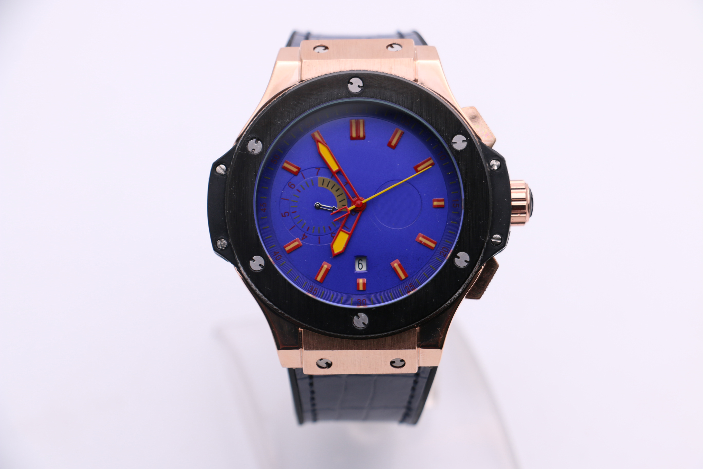 Men's Mechanical Watch NX Modern Fashion Business Rose Gold Stainless Steel Case Leather Strap Blue Dial Six-Hand Multifunction Calendar, Slivery;brown
Men's Mechanical Watch NX Modern Fashion Business Rose Gold Stainless Steel Case Leather Strap Blue Dial Six-Hand Multifunction Calendar, Slivery;brown