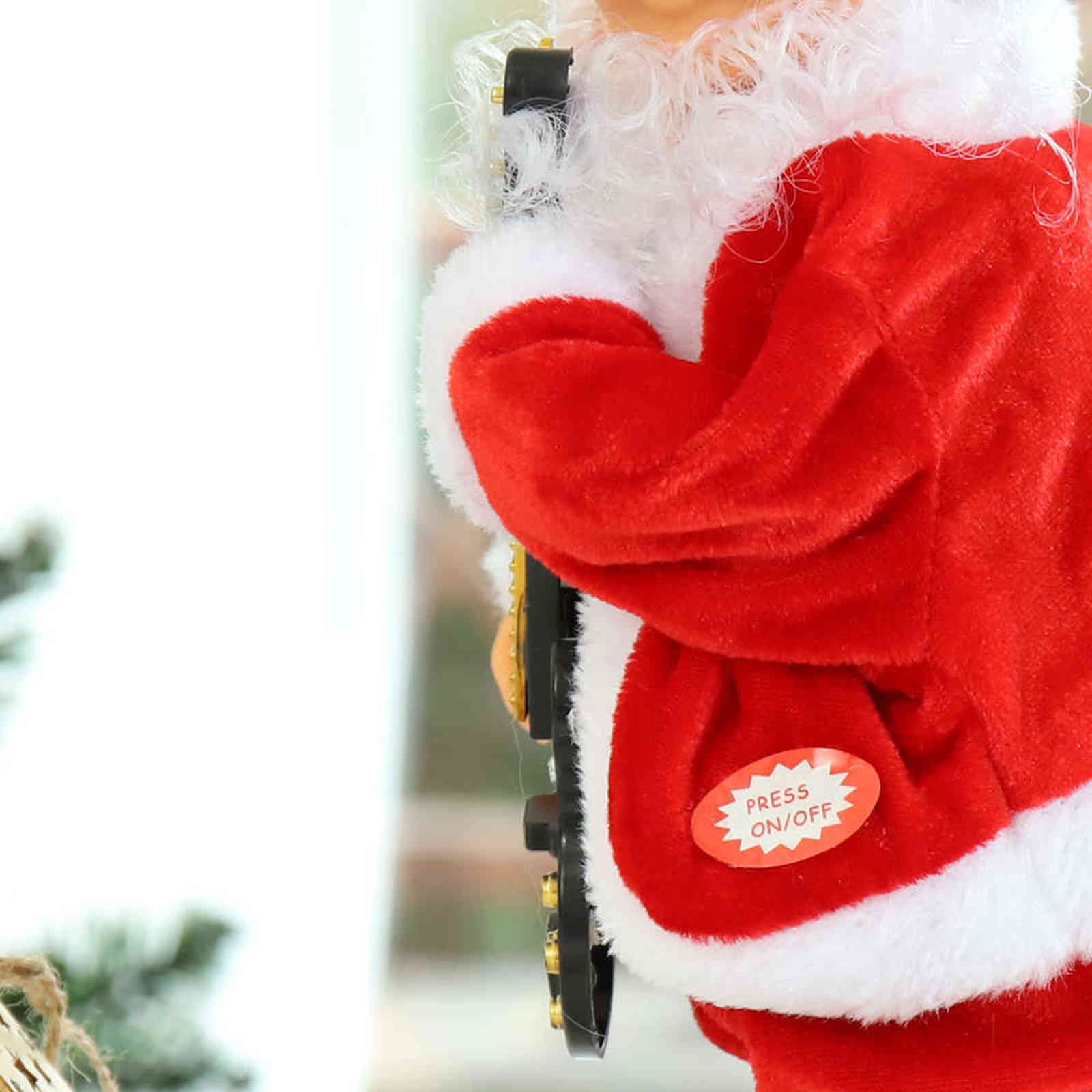 2022 Decorations for Home Children's Year Christmas Gifts Hip Music Electric Santa Claus Shop Window Ornaments 211104