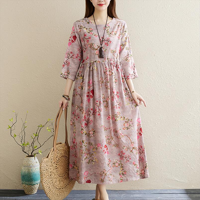 arrival print floral prairie chic womens dresses holiday travel casual thin linen cotton spring summer women midi, Black;gray
arrival print floral prairie chic womens dresses holiday travel casual thin linen cotton spring summer women midi, Black;gray