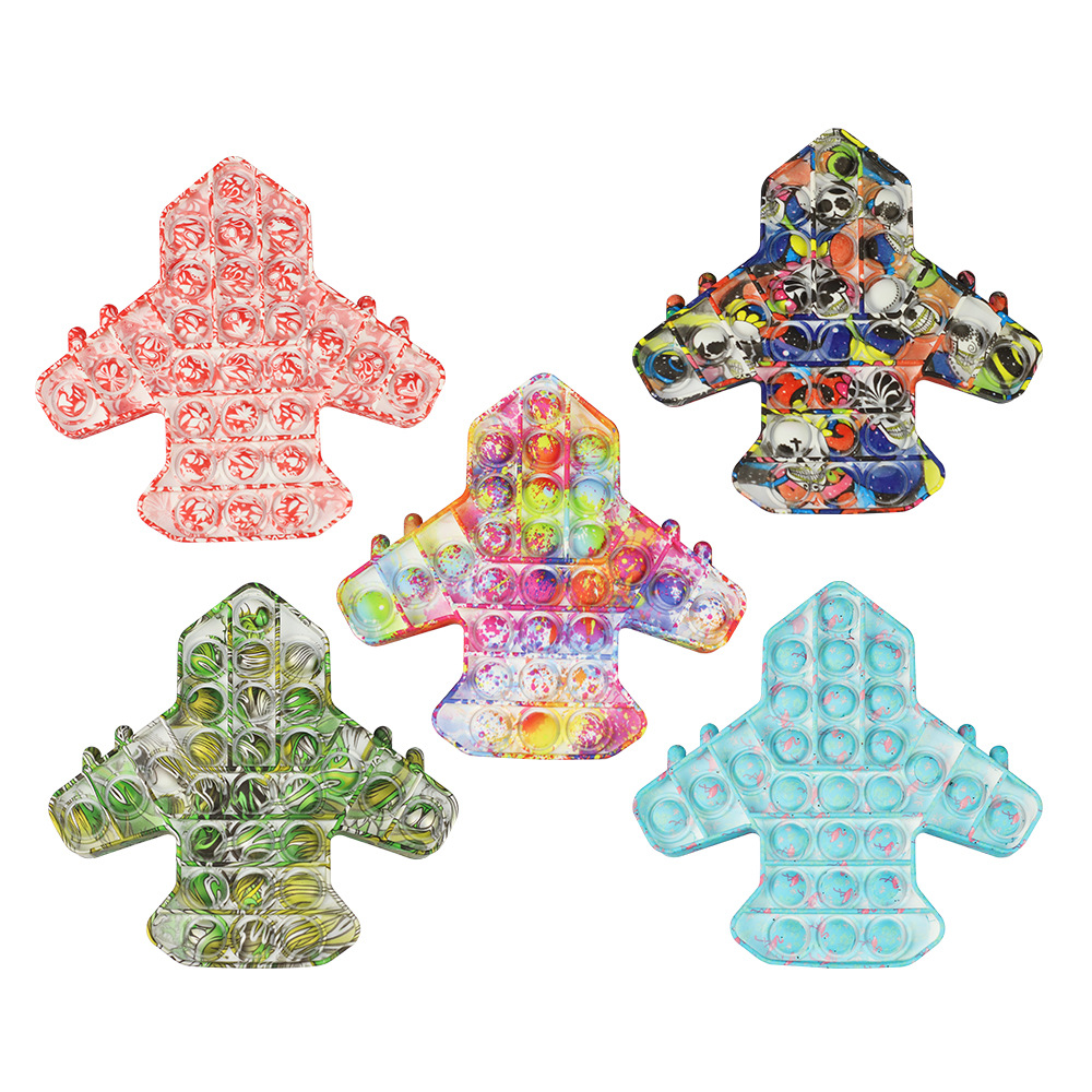 Push its Pops Fidget Decompression Toys Airplane-shaped Characteristic Popper Bubble Fingertip Sensory Toy for Children Gifts
Push its Pops Fidget Decompression Toys Airplane-shaped Characteristic Popper Bubble Fingertip Sensory Toy for Children Gifts