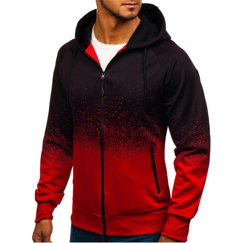 Hoodies Fashion Casual Cotton Men Sweatshirt Winter Long Sleeve Hooded 2021 Autumn Cardigan Zipper Hoodie Men's & Sweatshirts