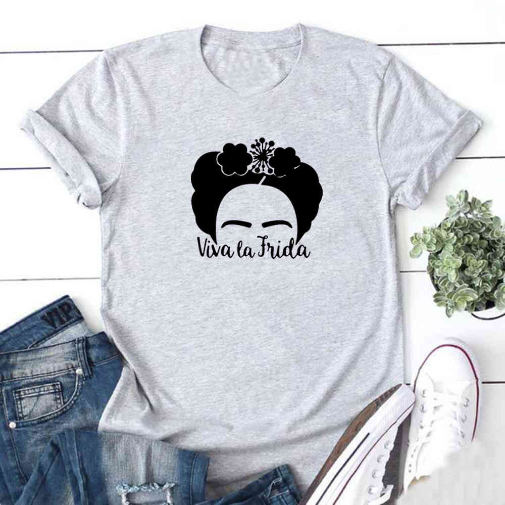 Viva La Vida Funny T Shirt Women Cotton Short Sleeve O-neck Tee Shirt Femme Casual Tshirt Women Tops Loose Camiseta Mujer 210406
