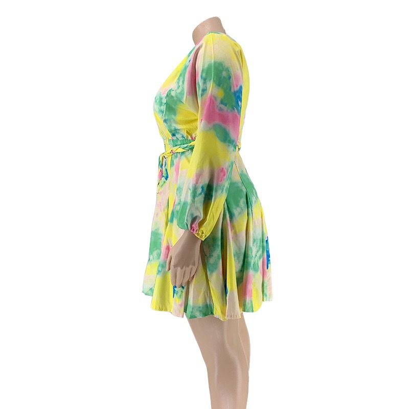 African Dresses For Women Fashion Africa Plus Size 4xl 5xl Print Long Sleeve Deep v Neck Evening Night Club Robe Vestidos 210510