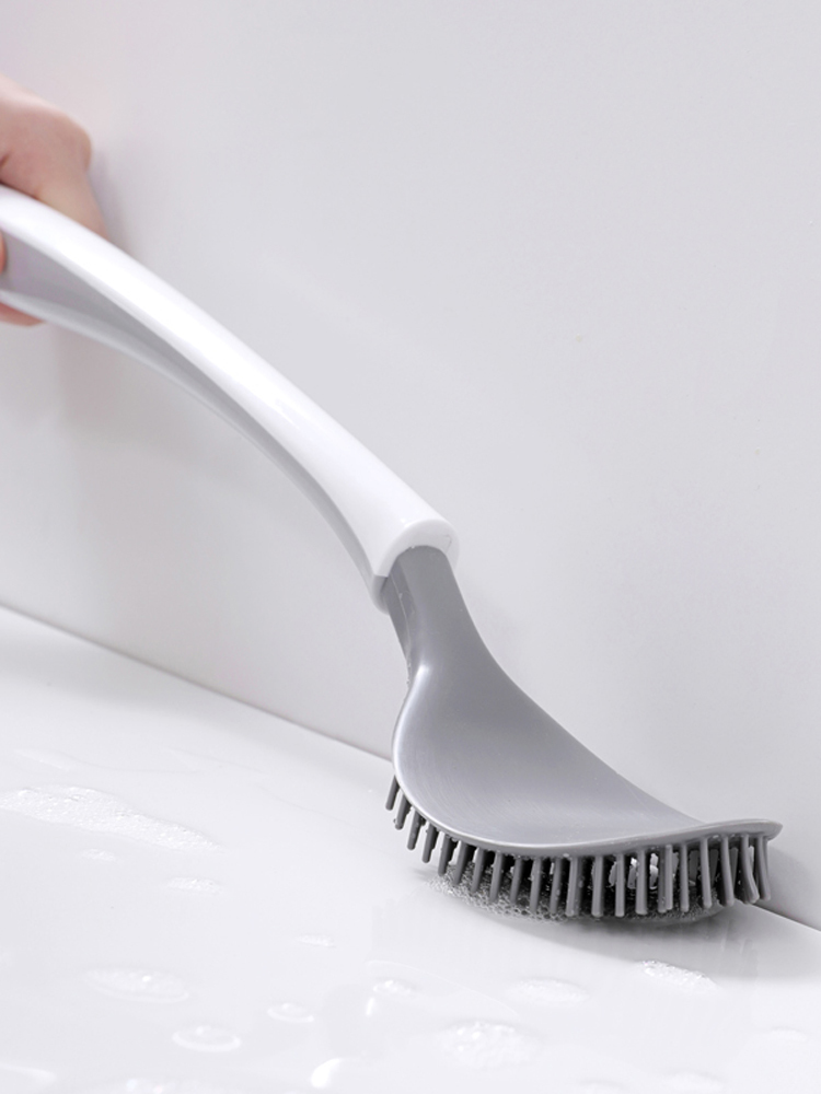 New Tongue Toilet Brush Wall Long Handle Cleaning Brush For Toilet Household Floor Cleaning Tools Bathroom Accessories 210329