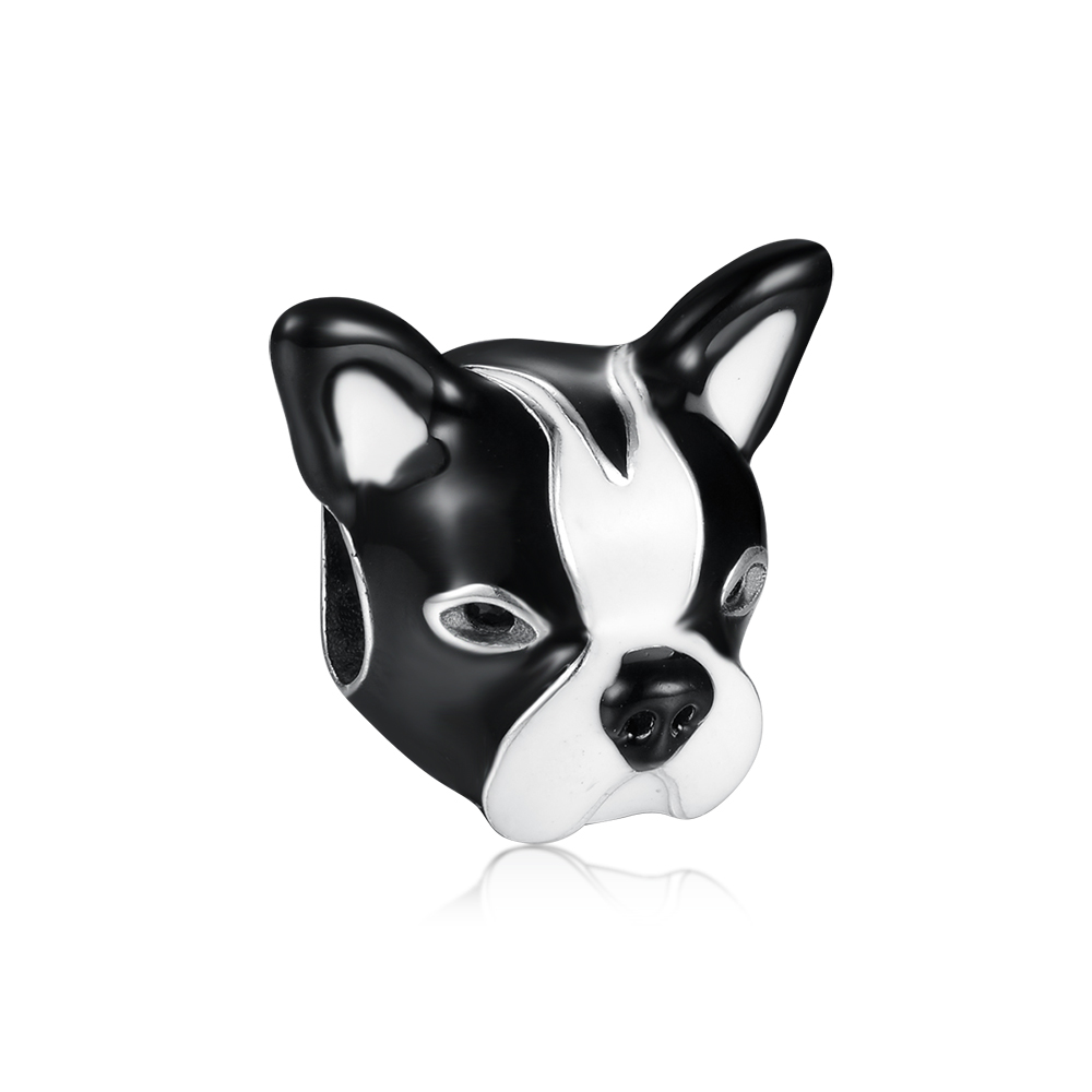 Fit Original Famous Brand Charm Bracelet Real 925 Silver Loyal Friend French Bulldog Beads For Making Women Berloque