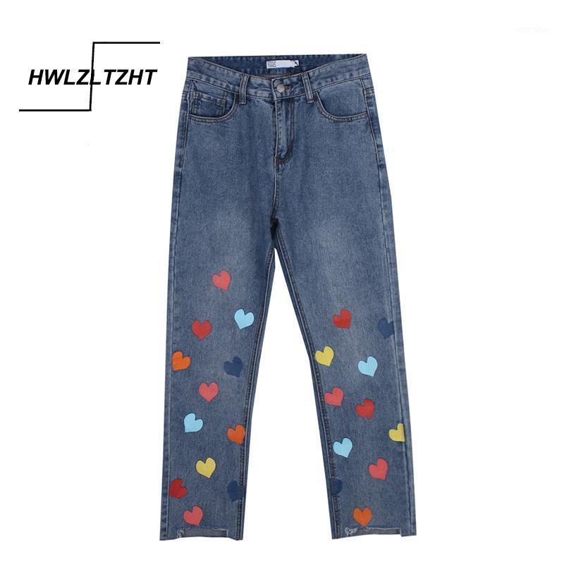 Women Jeans Color Love Print Women's Pants Korean-Style Straight-leg High Waist Womens Plus Size & Capris, Black;white
Women Jeans Color Love Print Women's Pants Korean-Style Straight-leg High Waist Womens Plus Size & Capris, Black;white
