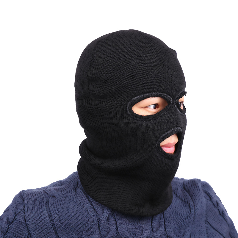 CS headgear, anti-terrorist, black mask, bandit hat, scarf, Mengjia velvet, windproof and warm winter, three holes от DHgate WW