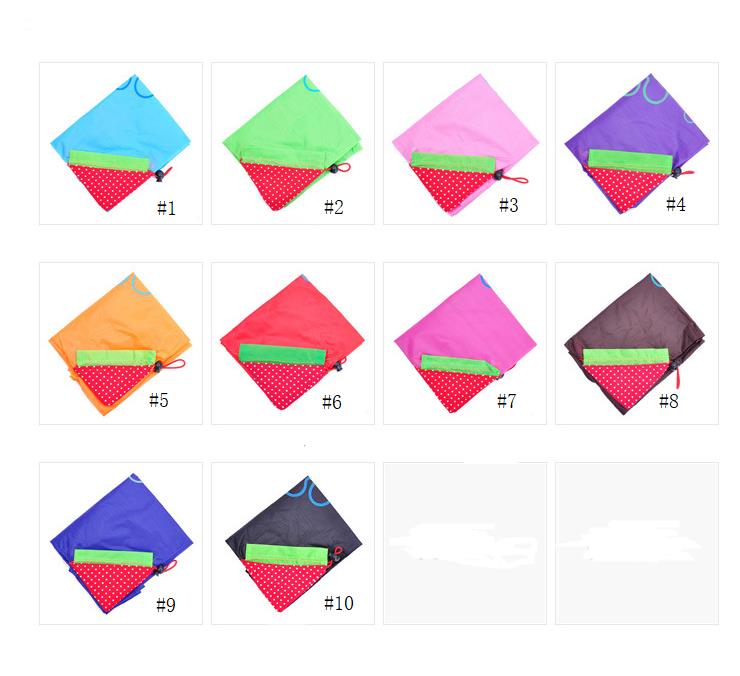 Storage Handbag Strawberry Grapes Pineapple Foldable Shopping Bags Reusable Folding Grocery Nylon Large Bag Random Color SN2382