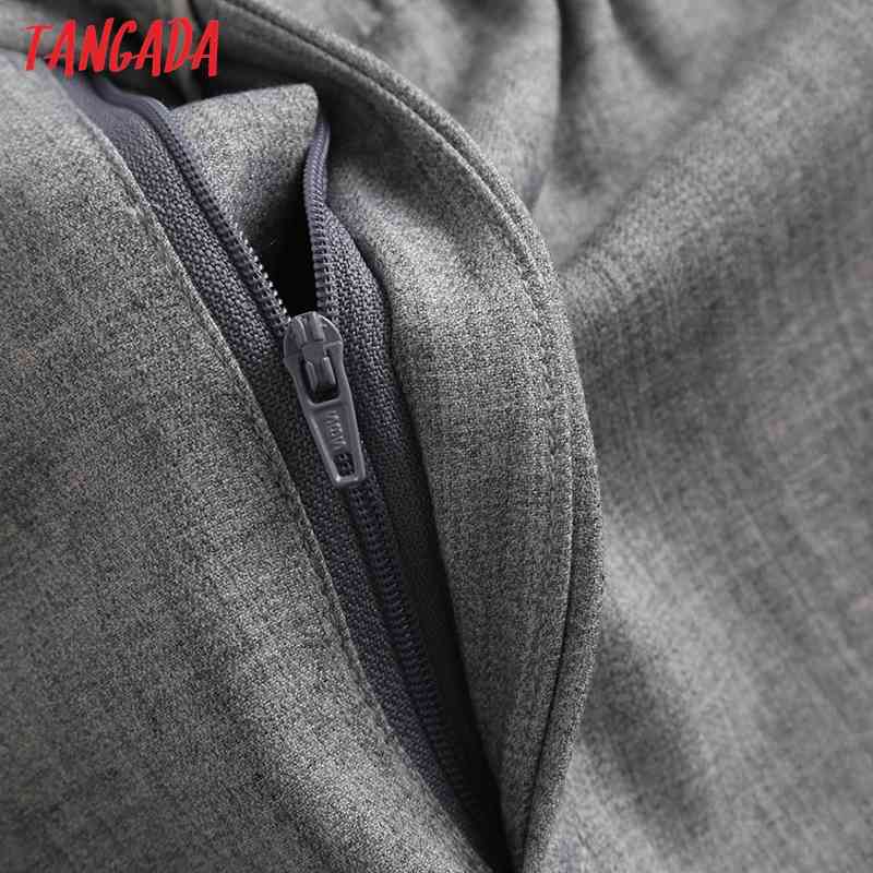 Fashion Women High Quality Suit Trousers Strethy Waist Pockets Buttons Office Lady Pants Pantalon 6D40 210416