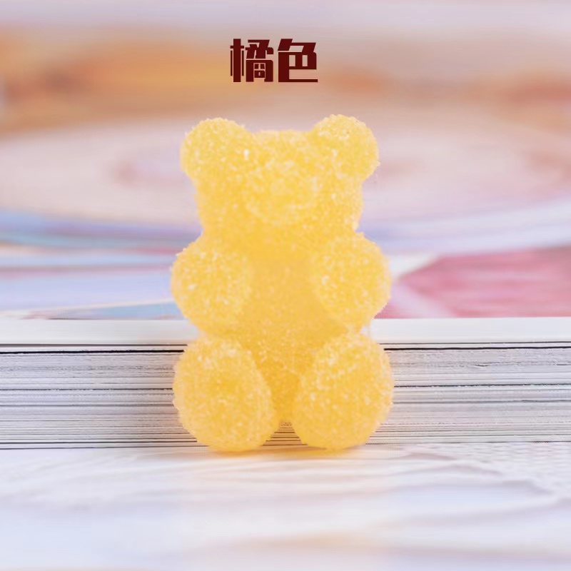 50Pcs Soft Candy Bear Doll House Flatback Resin Components Cabochon Charms for Sweet Gummy Cabochons DIY Scrapbooking Decoration