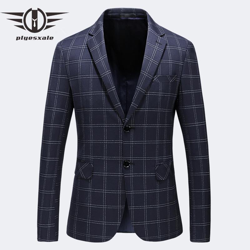 Men' Suits & Blazers Navy Blue Plaid Blazer Men 2021 Slim Fit Two Buttons Mens Casual Jacket Formal Homme Luxe -5XL Plus Size Q219
Men' Suits & Blazers Navy Blue Plaid Blazer Men 2021 Slim Fit Two Buttons Mens Casual Jacket Formal Homme Luxe -5XL Plus Size Q219