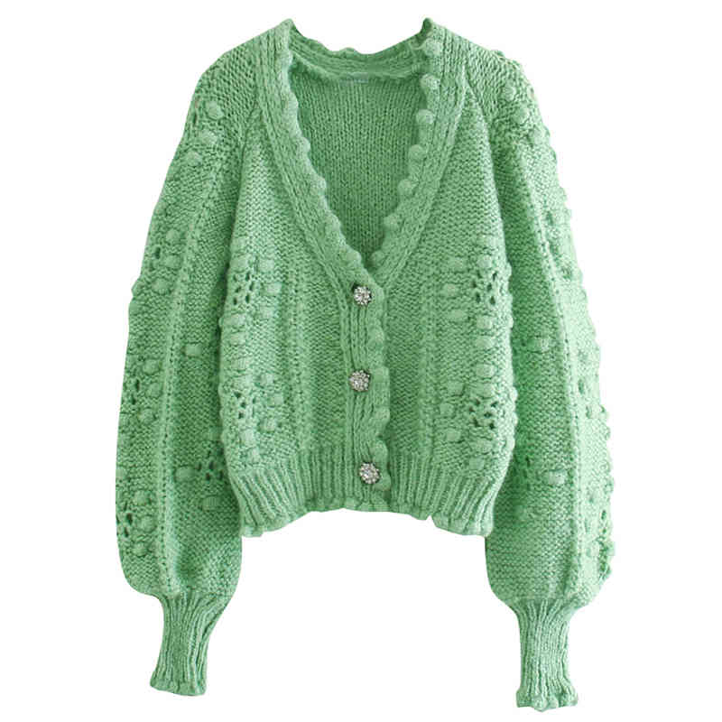Winter V Neck Cardigan Sweaters Women Fashion Hollow Out Sweater Woman Elegant Green Lantern Sleeve Sweaters Female Ladies Coat 210521
Winter V Neck Cardigan Sweaters Women Fashion Hollow Out Sweater Woman Elegant Green Lantern Sleeve Sweaters Female Ladies Coat 210521