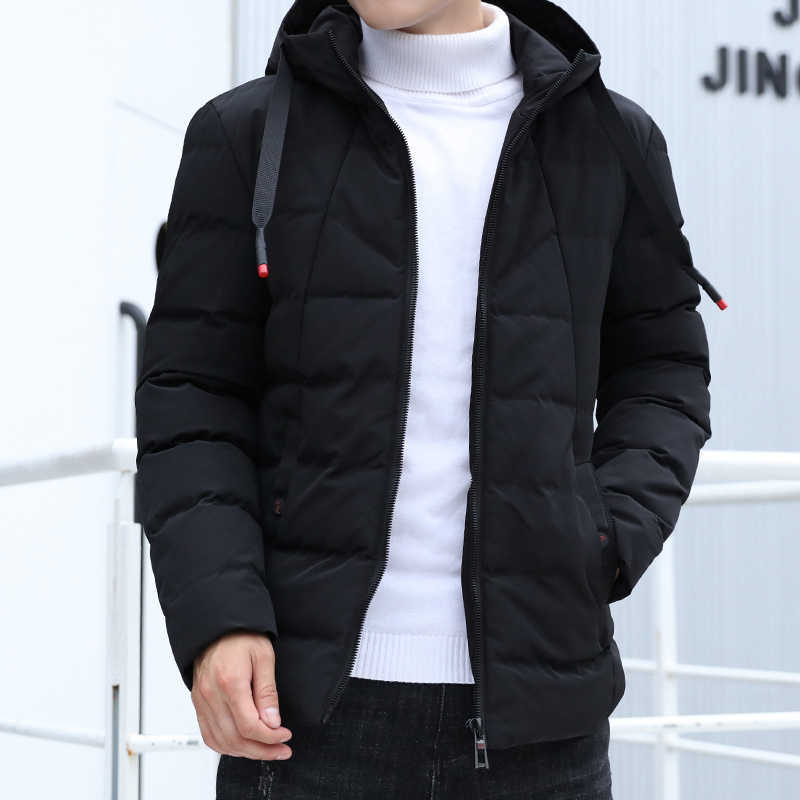 Mens Warm Parka Jacket Winter Coat Male Cotton Outwear Solid Plus Size Overcoat Zipper Streetwear Casual Windbreaker Jacket Men 210818