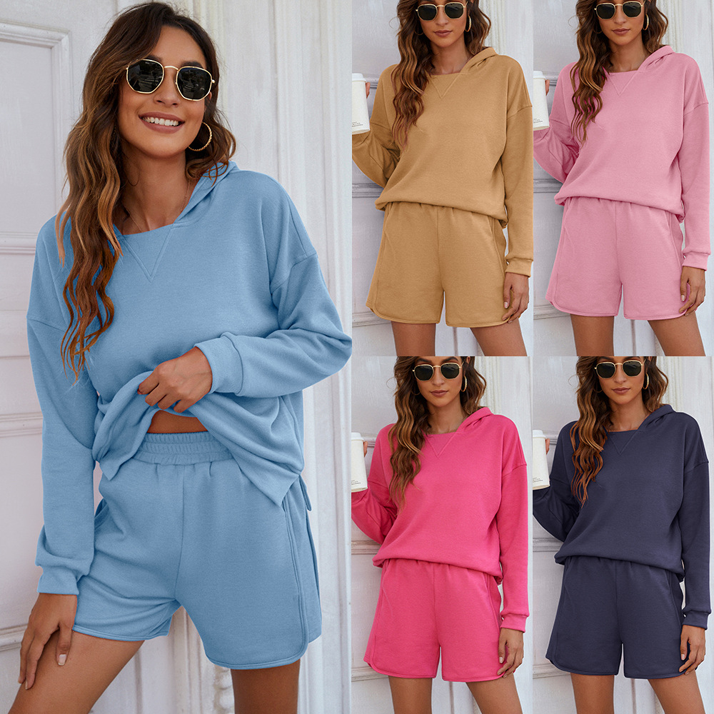 Women's Tracksuits 2021 autumn and winter new split hooded sweater women thickened casual home suit