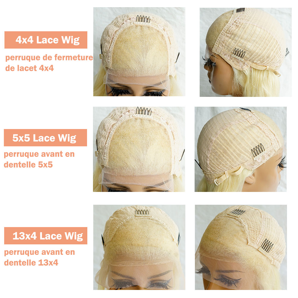 13X4 HD Deep Wave Bob Pre-Drawn Baby Human Hair Wig Water Curly Short 4X4 150% synthetic hair Black Female Lace