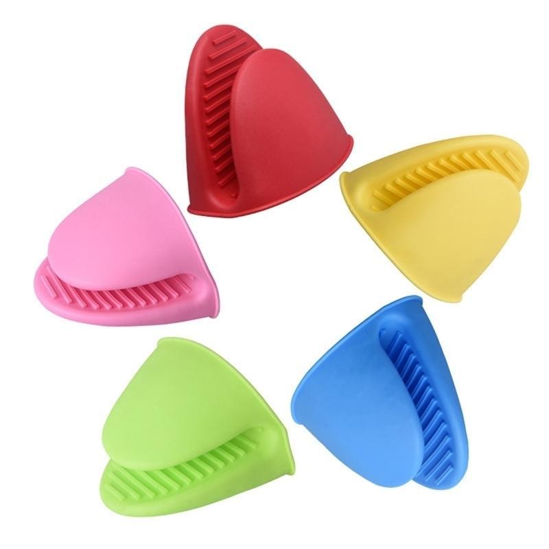 BBQ Tools Silicone Heat Resistant Gloves Clips Insulation Non Stick Anti-slip Pot Bowel Holder Clip Cooking Baking Oven Mitts