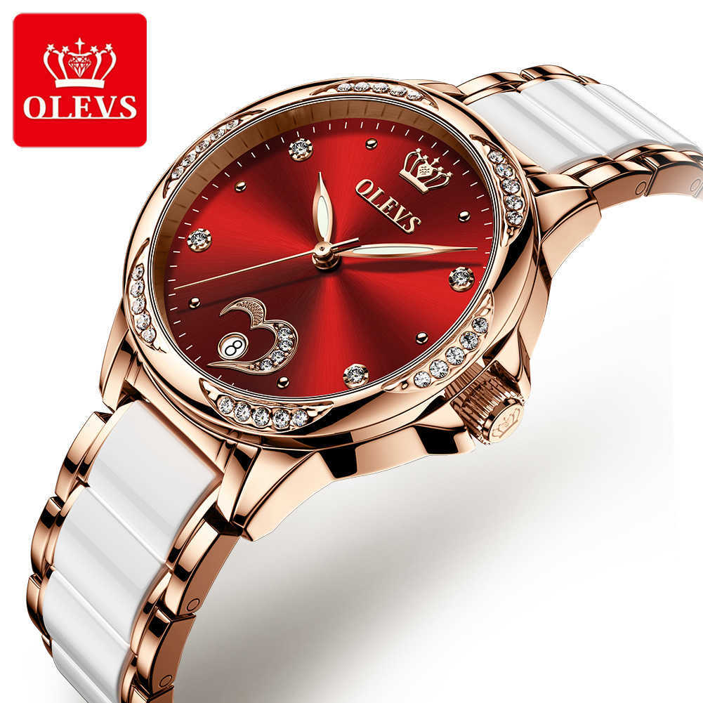 OLEV's Automatic Watch Ceramic Steel Strap Waterproof Mechanical es Brand Luxury Ladies Wrist Relogio Feminino 210616, White
OLEV's Automatic Watch Ceramic Steel Strap Waterproof Mechanical es Brand Luxury Ladies Wrist Relogio Feminino 210616, White