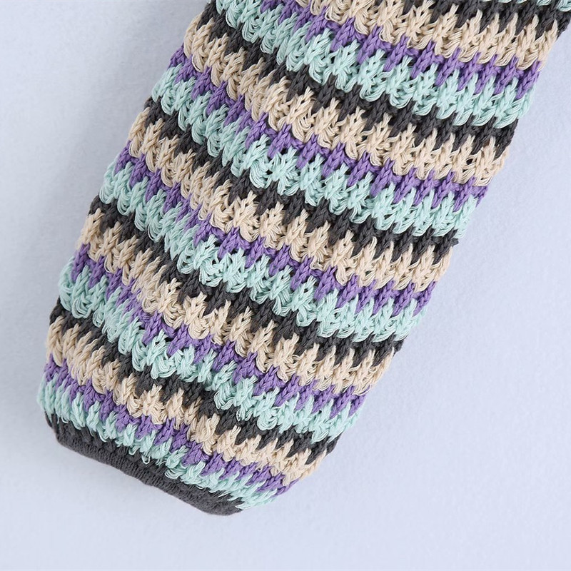 Casual Women V Neck Knitted Blouse Spring-autumn Fashion Ladies High Street Vintage Shirt Female Jacquard Top 210515