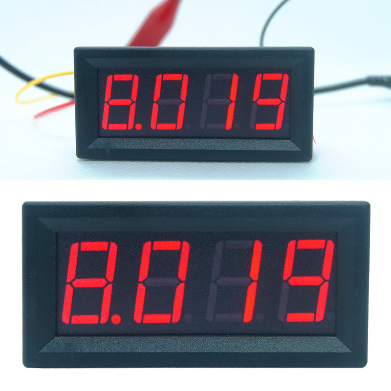 0-9.999A(10A) 4-digits Bit Ammeter Current panel Meter Gauge 0.56 Inch Red Led Tester Tool