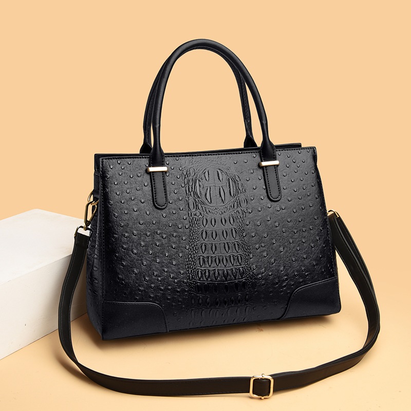 Shoulder Fashion Ladies Crocodile Pattern Design Handbag PU Retro Womens Casual Bag