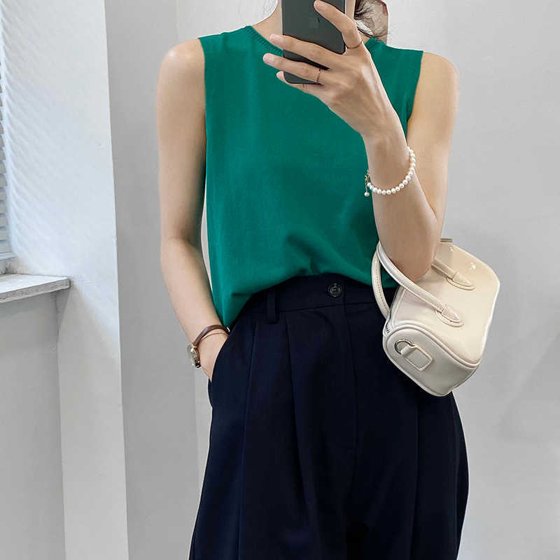 Loose Ice Silk Knitted T-shirt Women's Summer Solid Color Bottom Tank Tops Yl363 210607, Tibetan blue
Loose Ice Silk Knitted T-shirt Women's Summer Solid Color Bottom Tank Tops Yl363 210607, Tibetan blue