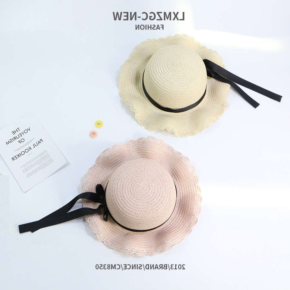 Outdoor sunshade sun spring and summer children's Korean wave edge bow Big Brim Straw hat, Yellow
Outdoor sunshade sun spring and summer children's Korean wave edge bow Big Brim Straw hat, Yellow