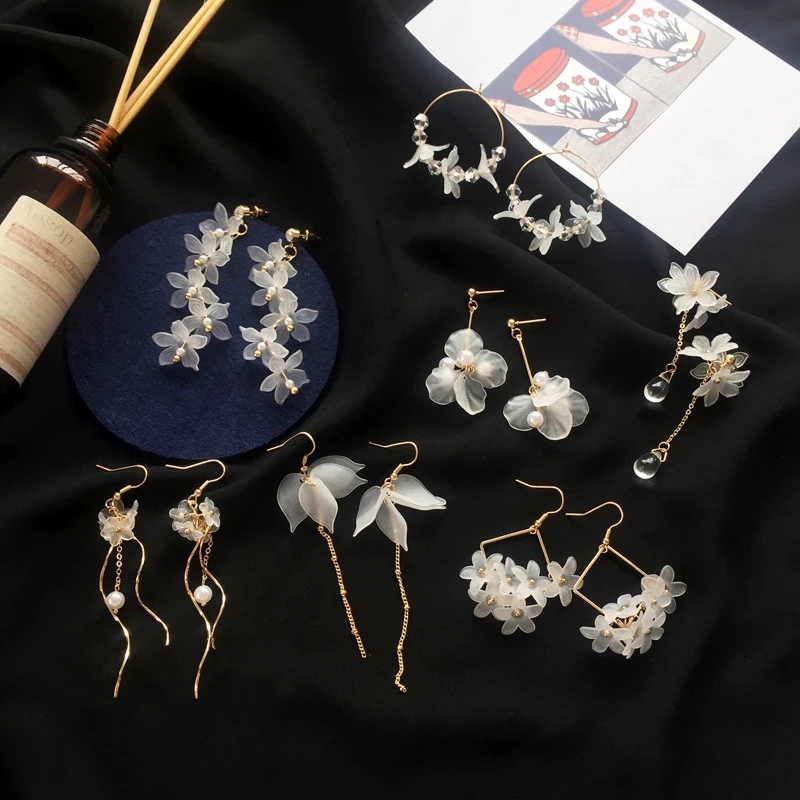 phandmade bohemia boho temperament dangle earrings immortal flower imitation pearl petals earring party jewelry, Silver
phandmade bohemia boho temperament dangle earrings immortal flower imitation pearl petals earring party jewelry, Silver