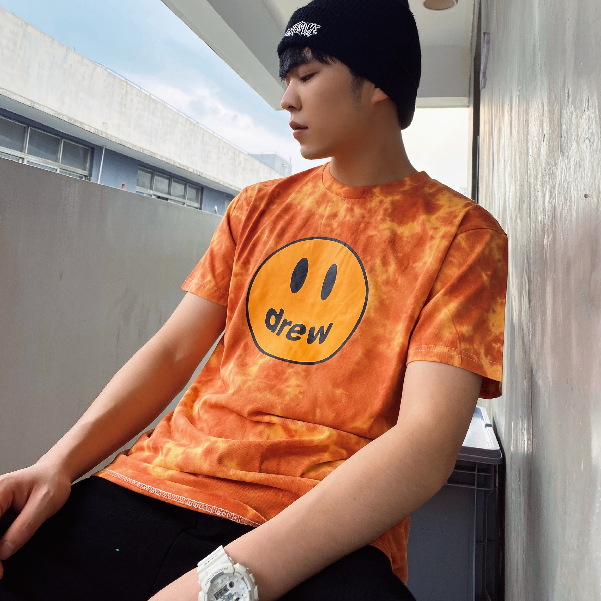 Mens Desighner T Shirts DREW House Smiley Face Tie-dye Short Sleeve T-shirt Top Casual Fashion Male Clothing, White;black
Mens Desighner T Shirts DREW House Smiley Face Tie-dye Short Sleeve T-shirt Top Casual Fashion Male Clothing, White;black