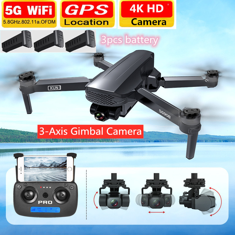 GPS Drone 4K 3-Axis Gimbal PTZ Camera Brushless Motor Optical Flow GPS Postion Quadcopter VS SG906 Pro GD91 Pro FX9P SG906 Pro, With 1 battery
GPS Drone 4K 3-Axis Gimbal PTZ Camera Brushless Motor Optical Flow GPS Postion Quadcopter VS SG906 Pro GD91 Pro FX9P SG906 Pro, With 1 battery