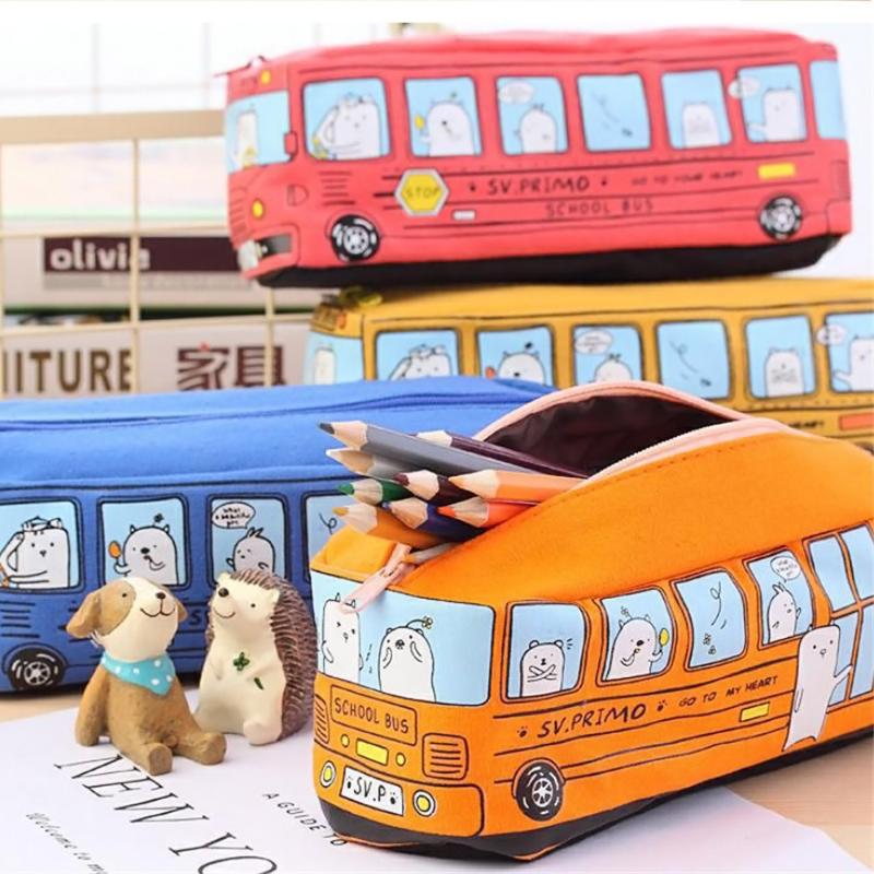 Cartoon Bus Pencil Case Children Student School Stationery Storage Bag Supplies Kawaii Bags
Cartoon Bus Pencil Case Children Student School Stationery Storage Bag Supplies Kawaii Bags