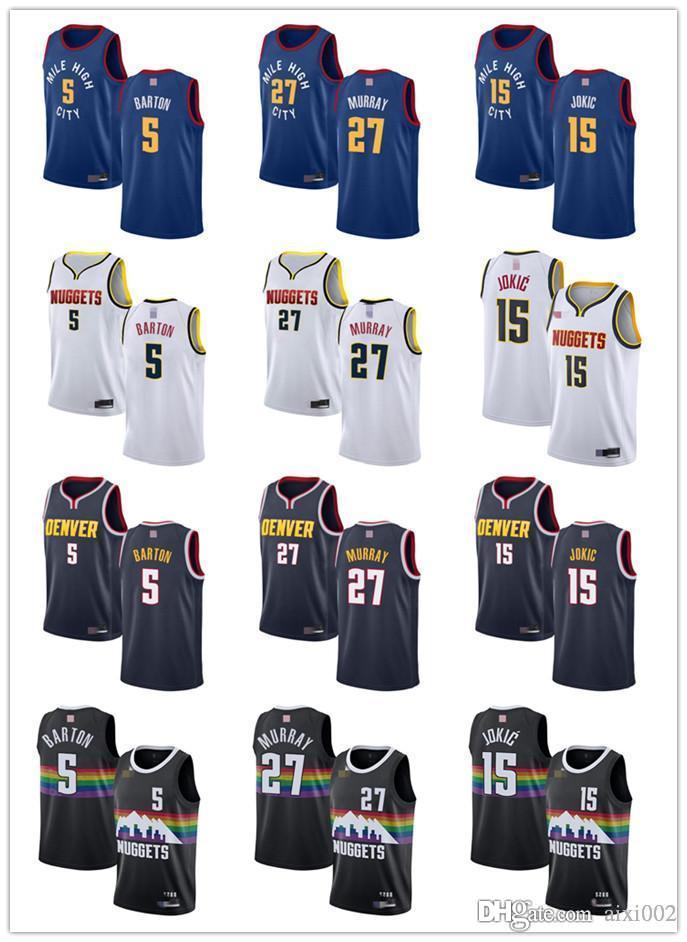 Mens Womens Youth Denver Nuggets 27 Jamal Murray 15 Nikola Jokic 5 Will Barton Blue white custom Basketball Jerseys, Black;red
Mens Womens Youth Denver Nuggets 27 Jamal Murray 15 Nikola Jokic 5 Will Barton Blue white custom Basketball Jerseys, Black;red