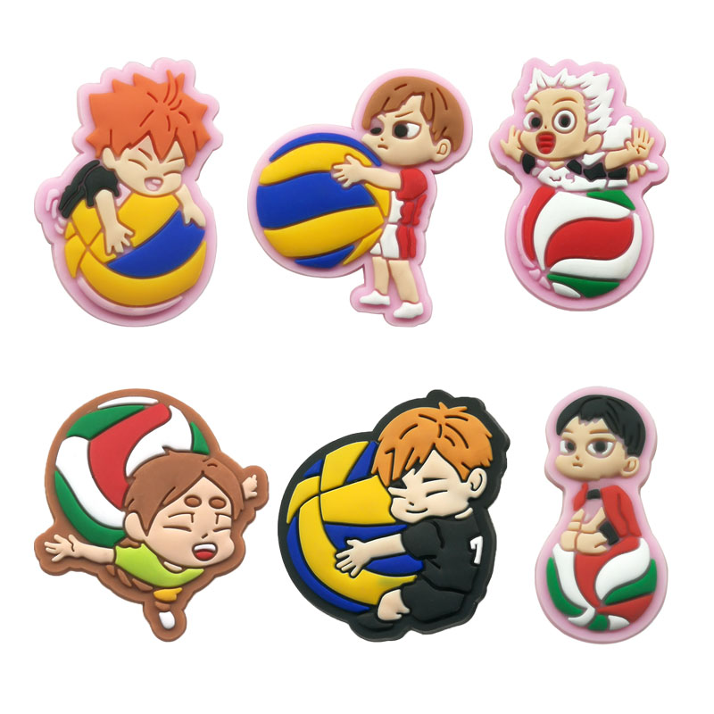 100pcs/lot haikyuu anime comic soft pvc shoe charms buckles jibtz for clog babe accessories cartoon shoes ornaments decorations as promotional gift, White;pink
100pcs/lot haikyuu anime comic soft pvc shoe charms buckles jibtz for clog babe accessories cartoon shoes ornaments decorations as promotional gift, White;pink