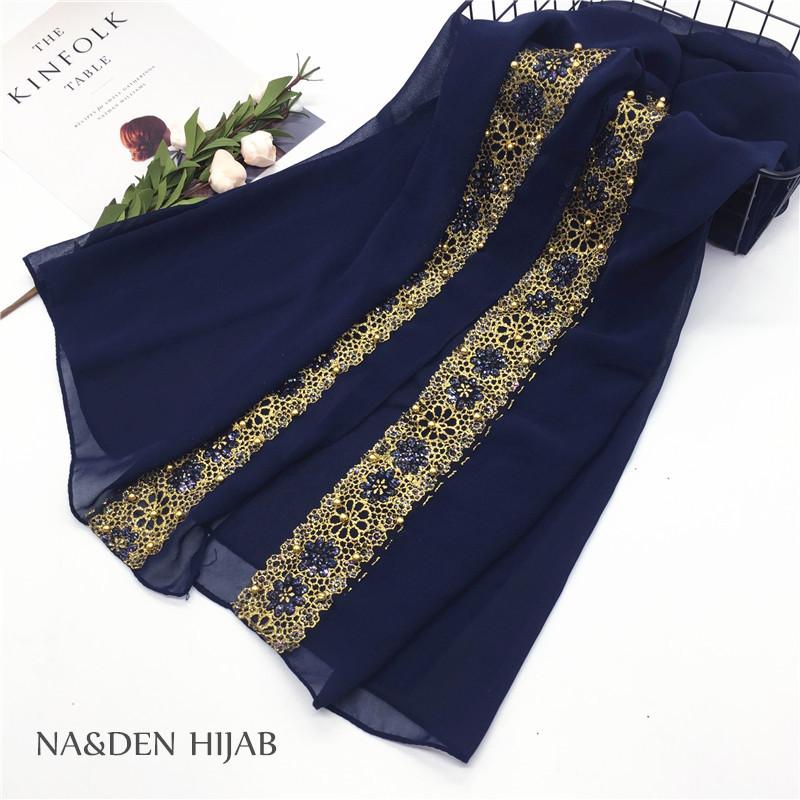 Scarves Luxury Fashion Chiffon Muslim Hijab Beautiful Embroidered Pearls Scarf Shawl Women Pashmina Bandana Wraps Muffler 20pcs/lot
Scarves Luxury Fashion Chiffon Muslim Hijab Beautiful Embroidered Pearls Scarf Shawl Women Pashmina Bandana Wraps Muffler 20pcs/lot