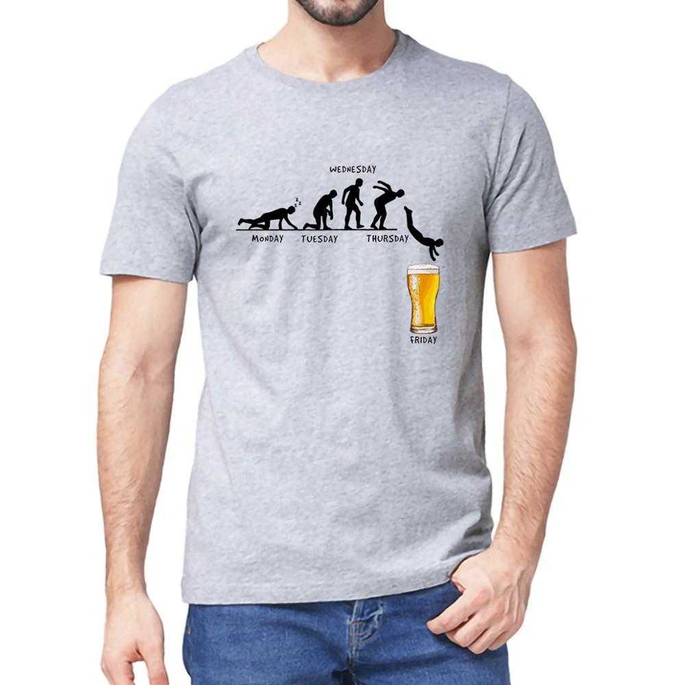 Week Craft Beer T Shirt Men Tops Short Sleeve T-shirt Mans Tshirt 100% Cotton Casual Funny T-Shirts Drunk Tee Alcohol Drinking 210629