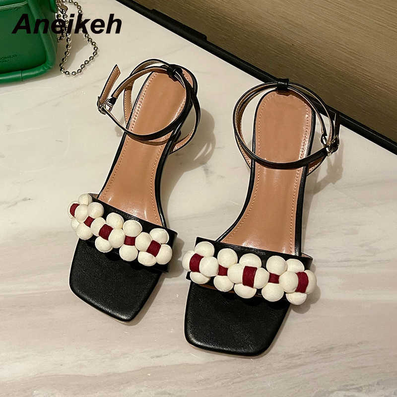 Aneikeh Women's Sandals Summer Fashion Sexy PU Flower Square end Thin Heels Rome Ankle Strap Party Sandalias Shoes 39 210615, Black
Aneikeh Women's Sandals Summer Fashion Sexy PU Flower Square end Thin Heels Rome Ankle Strap Party Sandalias Shoes 39 210615, Black