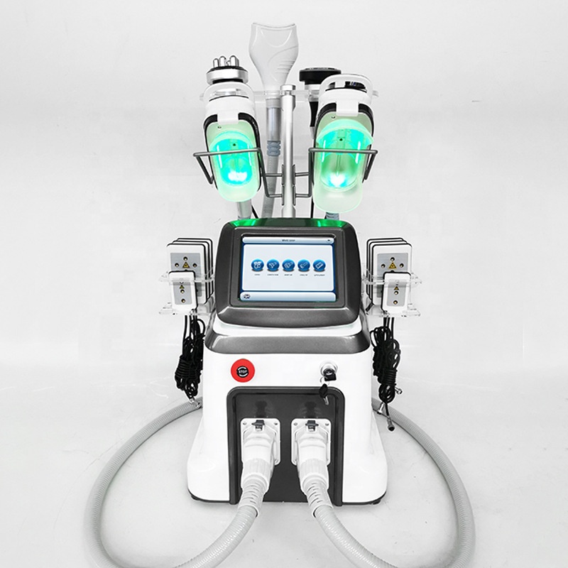 2022 2 handles together works slimming cryolipolisis 360 cavitation+rf multi-handle collocation therapy fat reduce freeze big suction weight Loss Fas