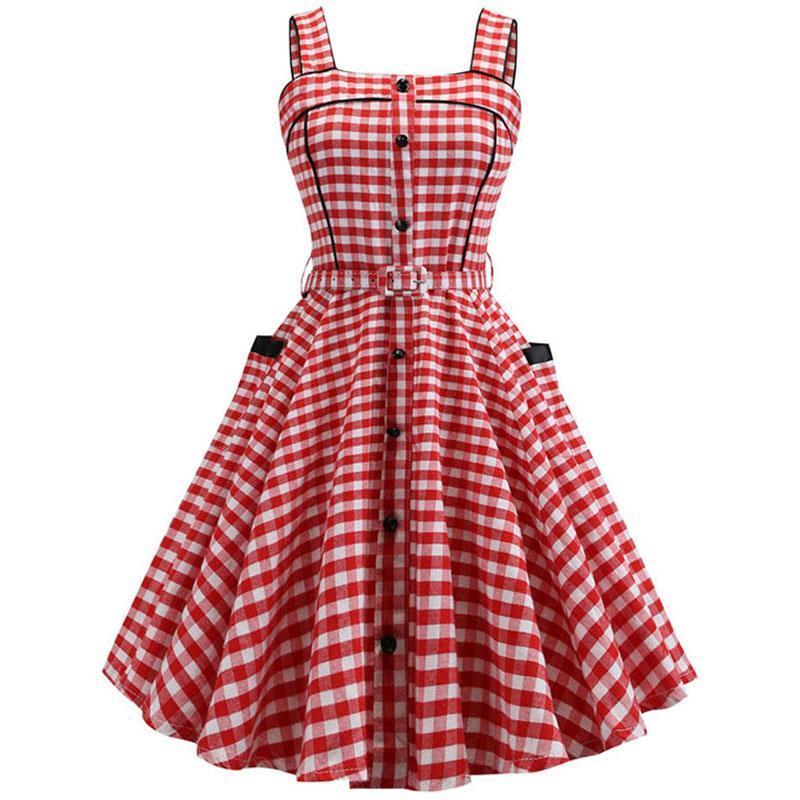 plaid a line print women dresses summer dress vintage sleeveless spaghetti strap pocket red elegant beach party mini plus, Black;gray
plaid a line print women dresses summer dress vintage sleeveless spaghetti strap pocket red elegant beach party mini plus, Black;gray