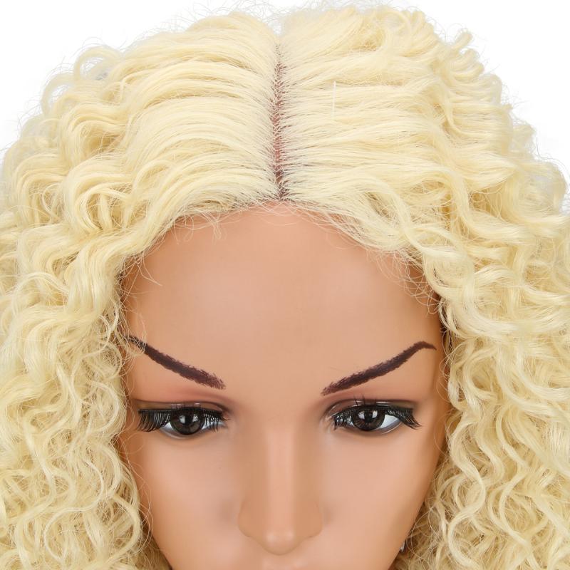 Synthetic Wigs Wig Afro Kinky Curly Hair For Black Women 26 Inch Ombre Blonde Natural Cosplay Classic Plus