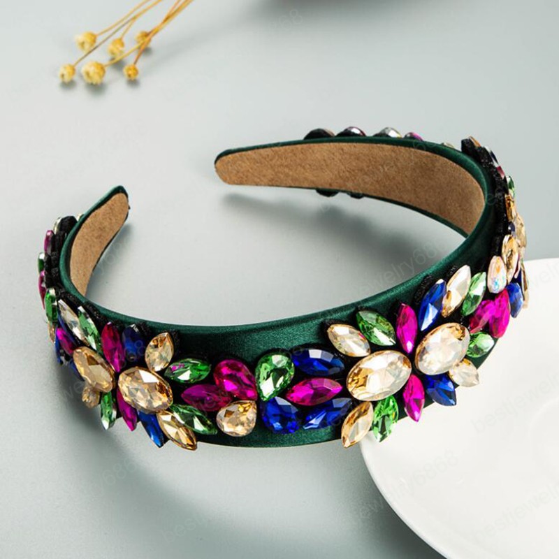 Fashion Hairband For Adult Shining Rhinestone Flower Headbands Top Quality Headwear Hair Accessories