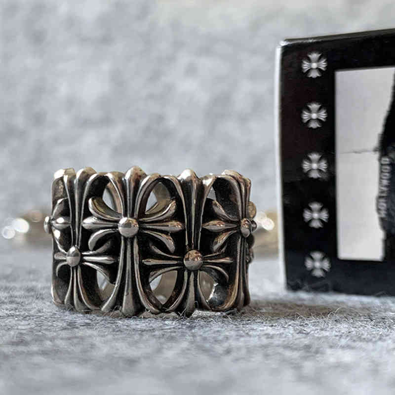 Chrome/Hearts Couple Rings Croix cross ring tide brand S925 Sterling Silver Cross flower eternal rattan circle tomb coup
Chrome/Hearts Couple Rings Croix cross ring tide brand S925 Sterling Silver Cross flower eternal rattan circle tomb coup