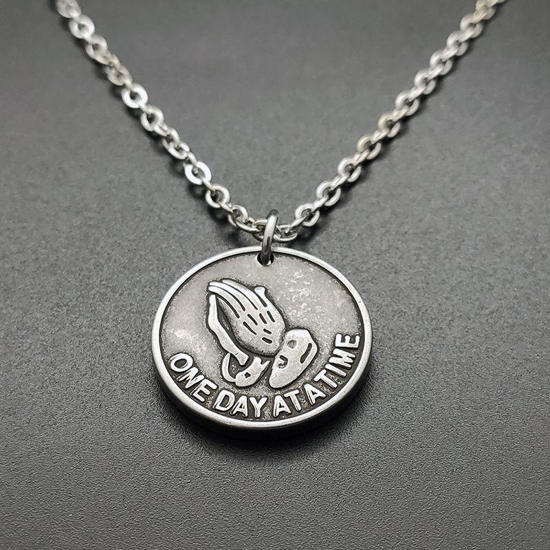 Chains Prayer Hands Pendant Trendy Men's Necklace Ins Wind Retro Personality Titanium Steel Does Not Fade, Silver
Chains Prayer Hands Pendant Trendy Men's Necklace Ins Wind Retro Personality Titanium Steel Does Not Fade, Silver