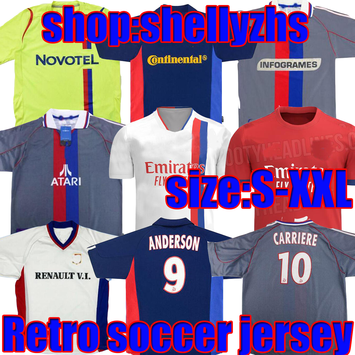 retro Olympique Lyonnais Lyon soccer jersey 00 01 02 08 09 10 11 12 13 21 22 Carriere GOVOU GOURCUFF TOULALAN JUNINHO BASTOS BENZEMA MARLET, Black
retro Olympique Lyonnais Lyon soccer jersey 00 01 02 08 09 10 11 12 13 21 22 Carriere GOVOU GOURCUFF TOULALAN JUNINHO BASTOS BENZEMA MARLET, Black