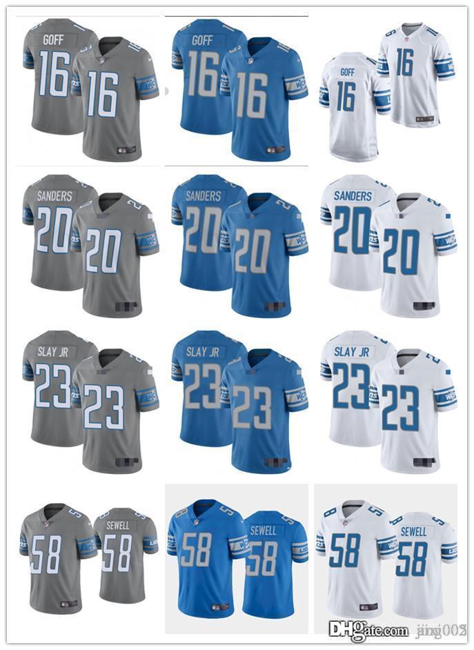 Men Women Youth 16 Jared Goff 23 Darius Slay Jr 20 Barry Sanders 58 Penei Sewell White Blue gray custom Football Jersey, Black;red
Men Women Youth 16 Jared Goff 23 Darius Slay Jr 20 Barry Sanders 58 Penei Sewell White Blue gray custom Football Jersey, Black;red