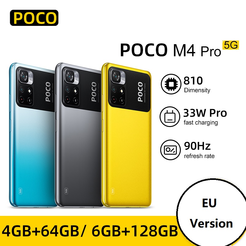 Xiaomi POCO M4 Pro 5G Smartphone NFC 4GB 64GB / 6GB 128GB MTK Dimensity 810 6.6" 50MP 33W Pro Fast Charging 5000mAh
Xiaomi POCO M4 Pro 5G Smartphone NFC 4GB 64GB / 6GB 128GB MTK Dimensity 810 6.6" 50MP 33W Pro Fast Charging 5000mAh
