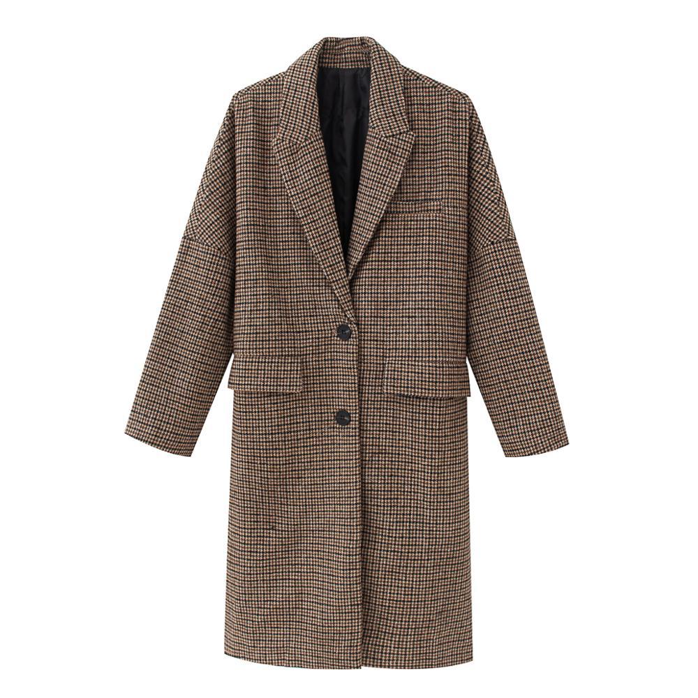 women plaid keep warm long classic blends fashion ladies turn sown collar full sleeve windbreaker elegant female officelady 210521, Brown
women plaid keep warm long classic blends fashion ladies turn sown collar full sleeve windbreaker elegant female officelady 210521, Brown