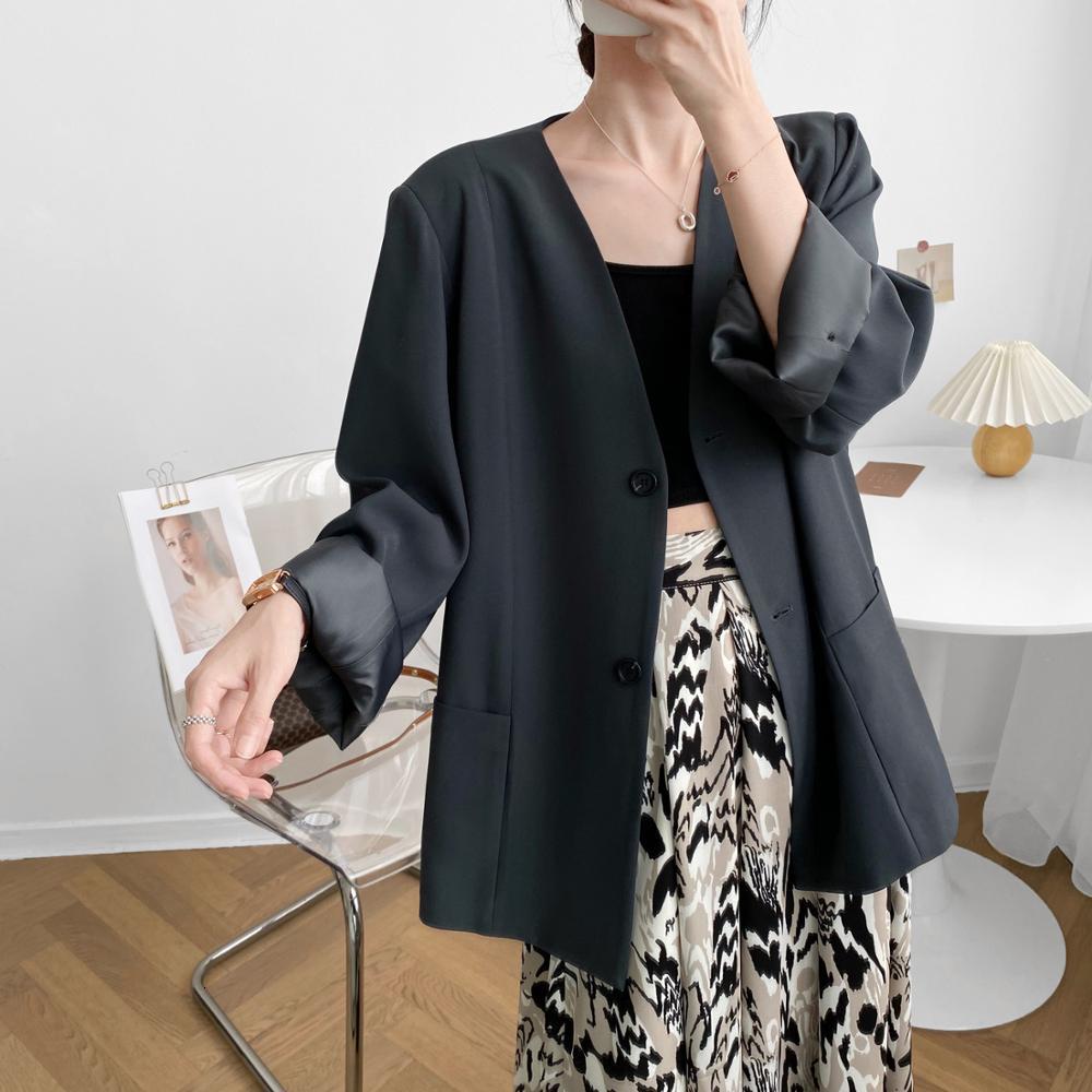 women's jackets design britânico cor sólida com decote em v terno jaqueta finina bolso split simples casual cxld, Black;brown
women's jackets design britânico cor sólida com decote em v terno jaqueta finina bolso split simples casual cxld, Black;brown